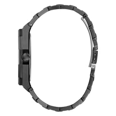 GUESS Men's 42mm Watch - Silver Tone Strap Black Dial Silver Case
