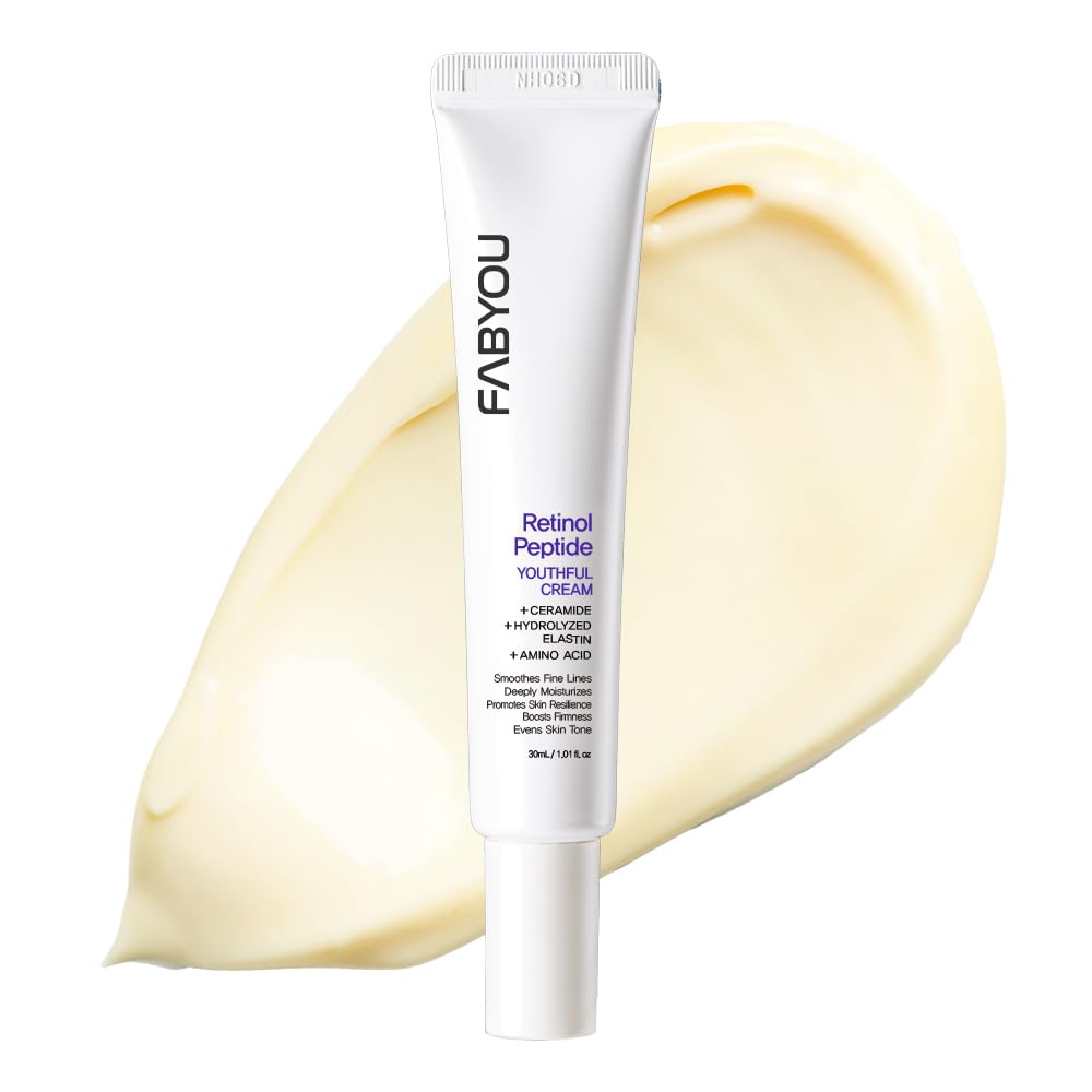 FABYOU Retinol Peptide Cream 1.01 Oz – Firming, Lifting Anti-Aging with Retinol, Peptides, Ceramide & Panthenol. Wrinkle Reduction, Fast Absorbing