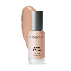 MÁDARA Organic Skincare | Skin Equal Soft Glow Foundation, Mineral foundation with hyaluronic acid, Buildable medium coverage, Dewy foundation, Vegan, COSMOS natural certified