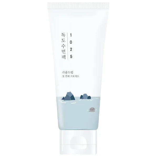 ROUND LAB 1025 Dokdo Sleeping Pack Unscented All In One Facial Night Cream developed for irritated skin by UV rays and high temperatures, Hydrating & Soothing, Cooling effect, Low pH 3.38fl.oz