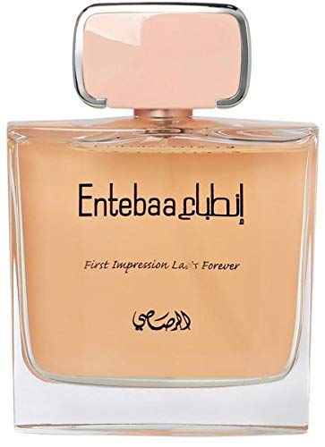 Rasasi Entebaa for Woman EDP - Eau De Parfum 100ML (3.4 oz) I Oriental Scent Fragrance Perfume for Every Occasion I Woody Mix of sandalwood & Musk Tempered w/ Sensuousness Rose I By Rasasi Perfumes