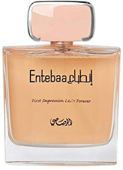 Rasasi Entebaa for Woman EDP - Eau De Parfum 100ML (3.4 oz) I Oriental Scent Fragrance Perfume for Every Occasion I Woody Mix of sandalwood & Musk Tempered w/ Sensuousness Rose I By Rasasi Perfumes