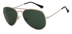 Vincent Chase Eyewear By Lenskart | Full Rim Aviator Branded Latest and Stylish Sunglasses | Polarized and 100% UV Protected | Men & Women | Medium | VC 5158/P-Pack of 1 | Gold Black