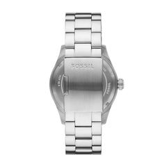 Fossil FS5976 Defender Solar-Powered Stainless Steel Watch for Men, 24 mm Size, Silver