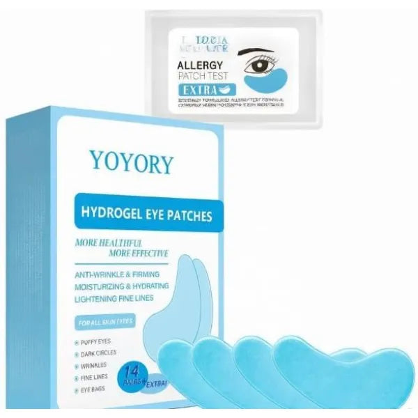 YOYORY Hydrogel Under Eye Patches - 30 Pairs For Dark Circles, Wrinkles & Eye Bags, Retinol & Collagen Complex, Hydrating Firming (Blue)