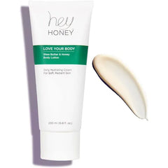 Hey Honey Skincare Love Your Body Shea Butter & Honey Body Lotion | All Over Body Moisturizing For Dry Skin Softens & Replenishes While Providing A Natural Glow & Skin Elasticity | 6.8 Oz.