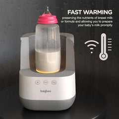 Baybee 5 in 1 Baby Bottle Warmer & Sterilizer | Electric Baby Food, Water & Milk Heater & Defrost with LCD Temperature Display, Smart & BPA Free Nipple, Single Feeding Bottle Sterilizer (Grey II)