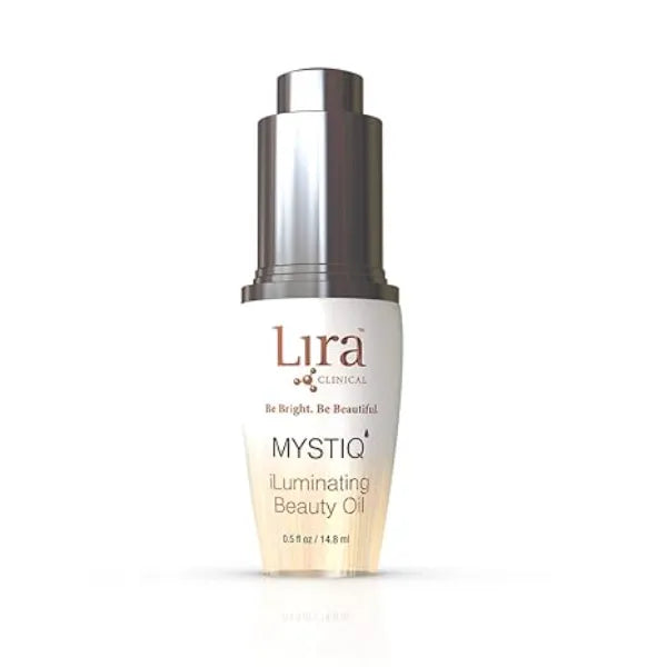 Lira Clinical MYSTIQ iLuminating Beauty Oil Vitamin C Face Oil with Plant Stem Cell Extract Hydrates Skin with Argan, Baobab with Antioxidants Facial Drops for Daily Skincare Routine 0.5 Oz