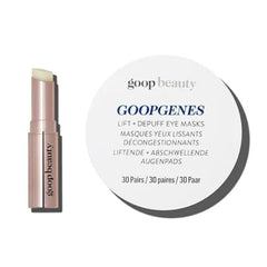 goop Beauty Lip Balm & Eye Masks Bundle 1 Clear Moisturizing Lip Balm for Chapped, Cracked, & Dry Lips 30 pack of Under Eye Patches for Dark Circles, Fine Lines, & Wrinkles Skin Care Gift Set