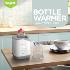 Baybee 5 in 1 Baby Bottle Warmer & Sterilizer | Electric Baby Food, Water & Milk Heater & Defrost with LCD Temperature Display, Smart & BPA Free Nipple, Single Feeding Bottle Sterilizer (Grey II)