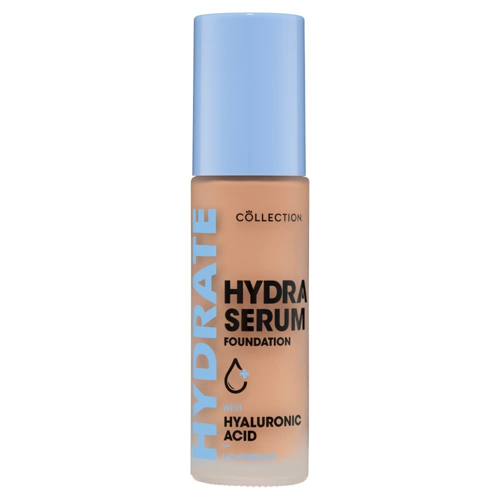 Collection Cosmetics Hydra Serum Foundation, Breathable Formula for Glowy Skin, 30ml, Toffee