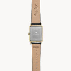 Bulova Men's Frank Sinatra My Way Leather Strap Watch - Gold Tone/ Black Strap