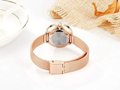 CURREN 9020 Fashion Lady Quartz Watch Women Bracelet Wrist Watch Relogio Feminino (rose gold)