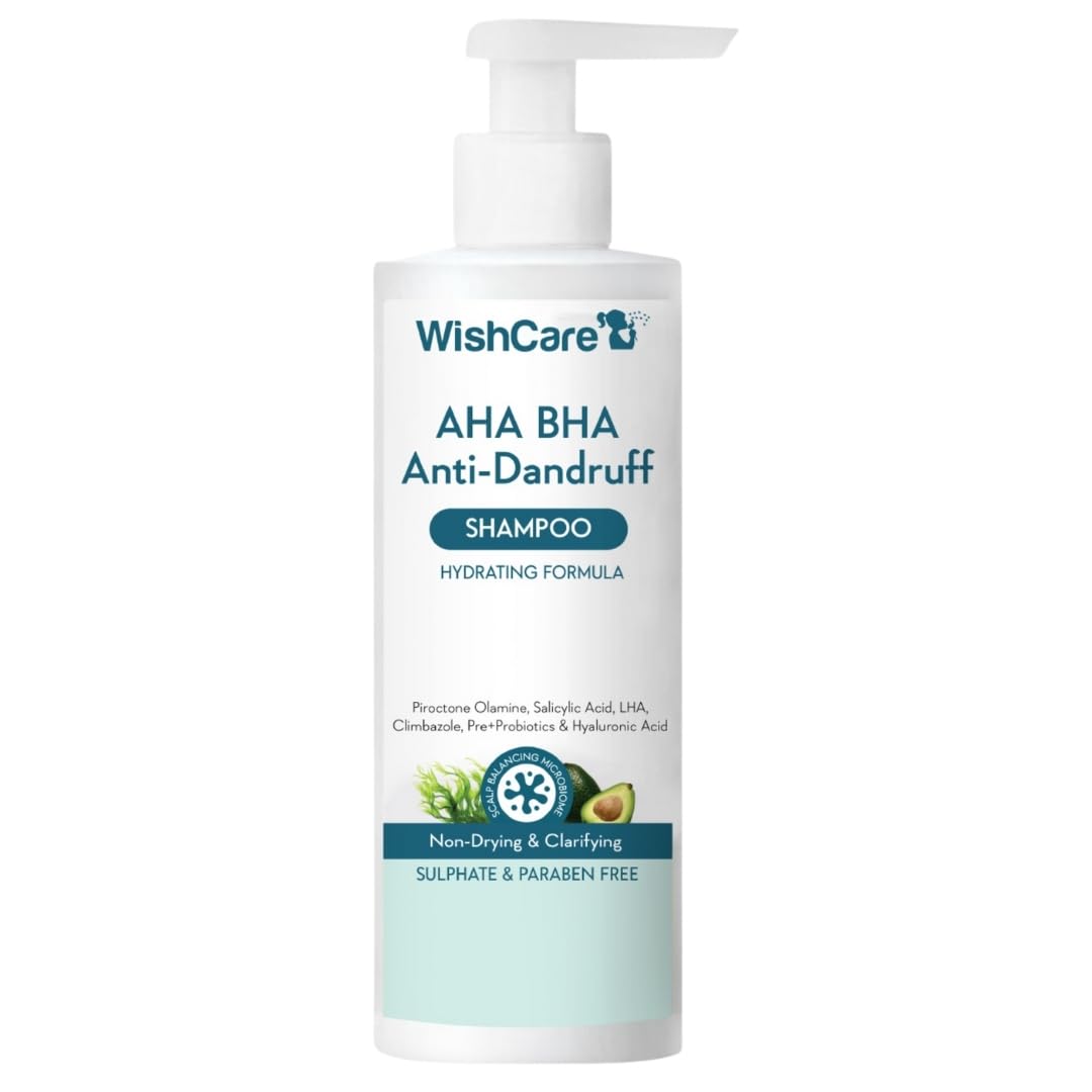 WishCare Hydrating AHA BHA Anti Dandruff Shampoo For Women & Men-Paraben & Sulphate Free Shampoo 250ml