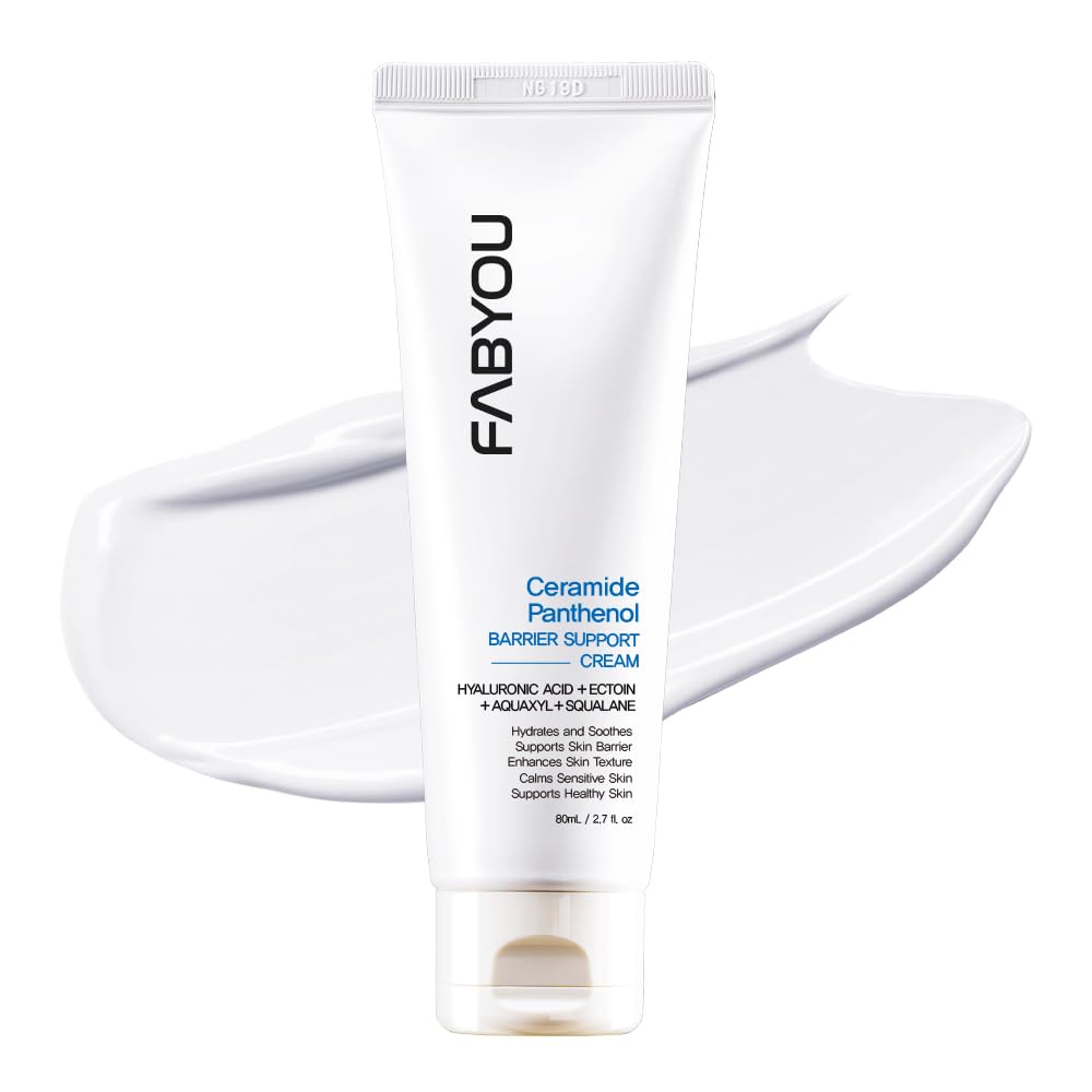 FABYOU Ceramide Panthenol Skin Barrier Support Cream 80ml – Korean Skincare for Moisturizing & Barrier Care with 8 Hyaluronic Acids with a Non-Sticky Formula for Deep Hydration, Sensitive& Dry Skin
