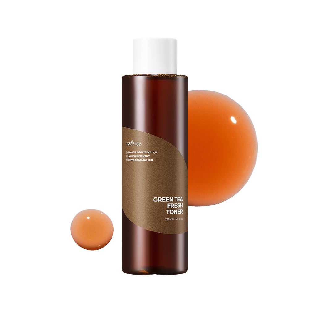 ISNTREE Green Tea Fresh Facial Toner 200ml, 6.76 fl. oz. with Hyaluronic toner 50ml | Deep Moisturizing | Sebum Control | Nourishing | Revitalizing | Hypoallergenic | Dermatologist Tested |