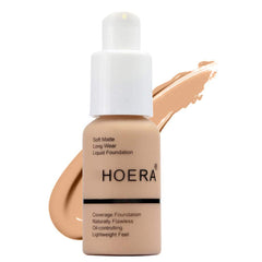 Matte Oil Control Concealer Foundation Cream,PHOERA New 30ml Long Lasting Waterproof Matte Liquid Foundation (104 Buff Beige)
