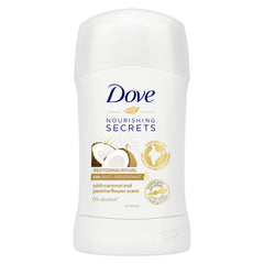 DOVE Nourishing Secrets Antiperspirant Deodorant Stick, with ¼ moisturising cream, Coconut and Jasmine, 48-hour antiperspirant protection, 40g