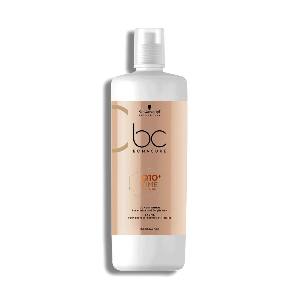 Schwarzkopf Professional Bonacure Q10 Time Restore Ageless Taming Conditioner, 1 l (Pack of 1)