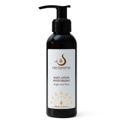Nectarome Body Lotion with Argan Oil & Rose Extract – Essential Even Tone Daily Moisturizer for Dry & Sensitive Skin – Deep Hydration, Soothing Relief & Long-Lasting Smoothness - 200ml