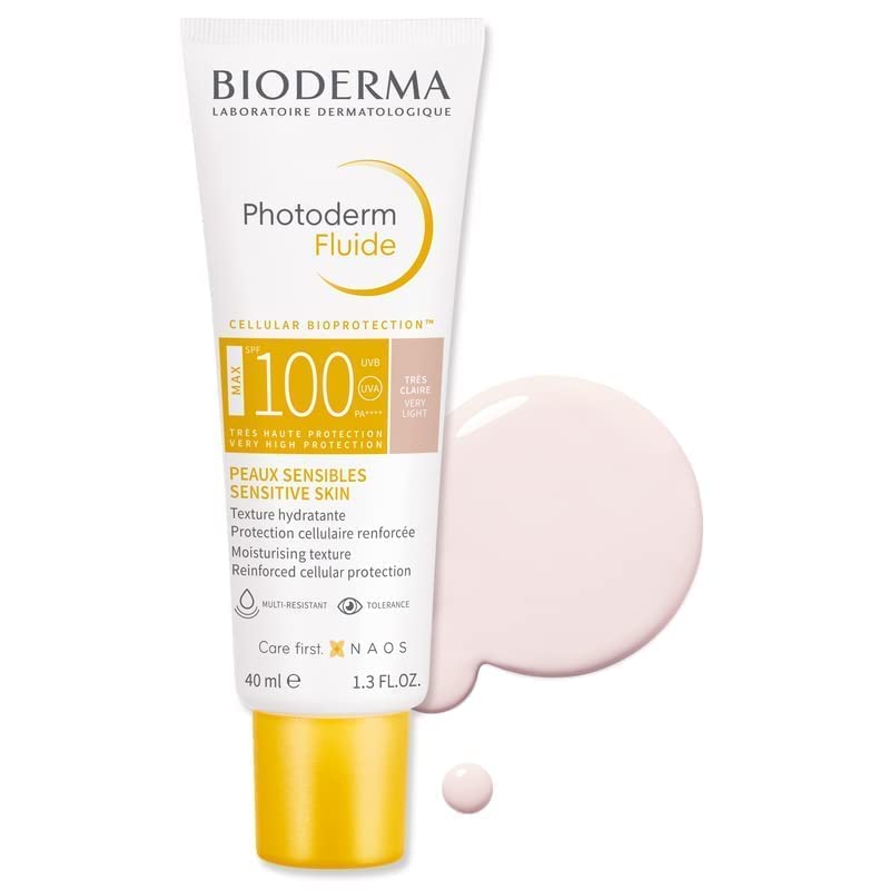 Bioderma Photoderm Max Fluide Face Sunscreen SPF 100 Very Light Tint, The maximum sensory protection Extreme conditions Sensitive skin - 40ml