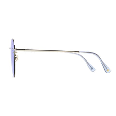 VIVIENFANG Premium Rimless Oversized Aviator Sunglasses for Women, Polarized PC Lens UV Protection Womens Shade VF2203