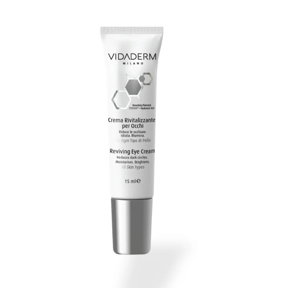 VIDADERM Reviving Eye Cream – Dark Circles, Puffiness & Fine Line Reducer with Eyedren Complex, C-PLUS Antioxidant, Hyaluronic Acid & Peptides – Dermatologist Tested, 15ml