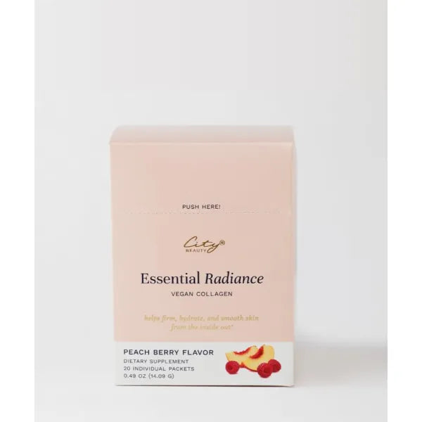 City Beauty Essential Radiance Collagen Boosting Blend Vegan Dietary Supplement Supports Collagen Production Solution for Skin, Hair, and Nails Anti Aging Beauty Supplement