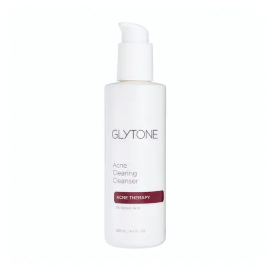 Glytone Acne Clearing Cleanser - Face Wash with 2% Salicylic Acid - Daily Acne Cleanser for Oily Skin & Clogged Pores - Removes Cystic Breakouts, Blackheads, Whiteheads & Blemishes - 6.7 fl oz