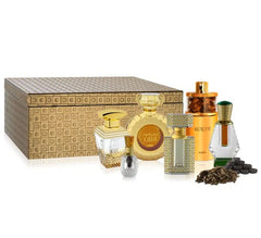 Ajmal Perfumes Gift Set of Aurum + Mukhallat Arzan + Limited Edition Eternal oudh + Special Agarwood (Indian Muri) + Special Dakhoon + Special Dhan al oudh + Special Mukhallat + Special Musk