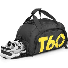 SKEIDO Sports Bags T60 Gym Bag Black and Yellow