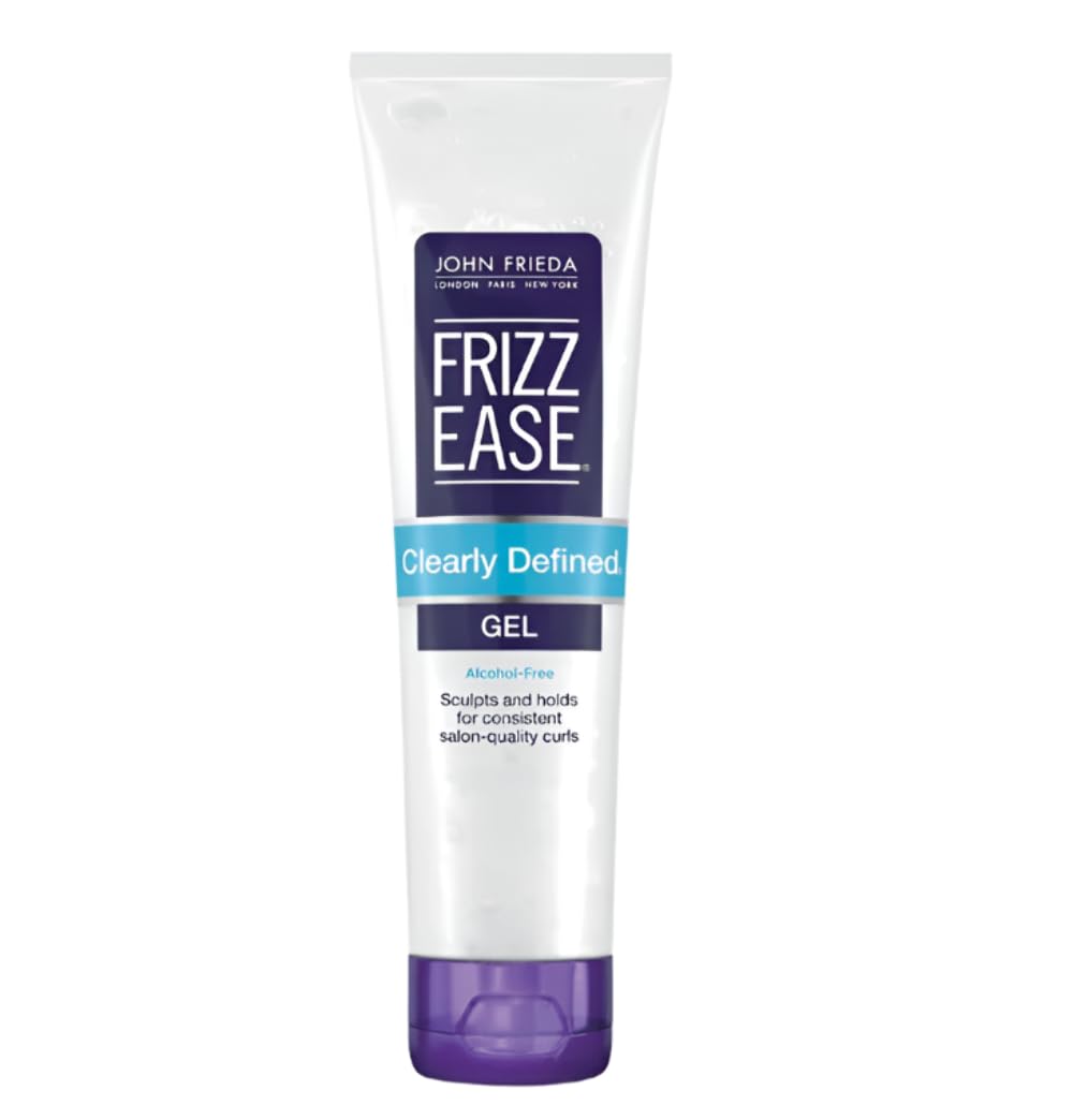 John Frieda Frizz Ease Clearly Defined Gel, Alcohol-Free Styling Gel for Sculpted Hair and Curls, 5 oz