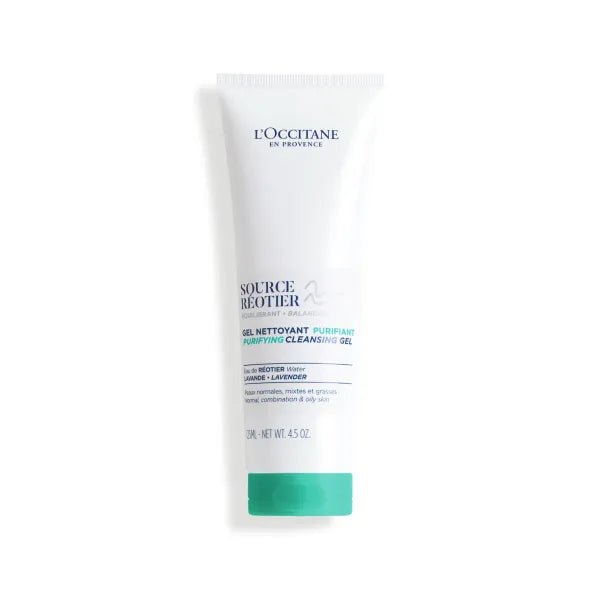 L'OCCITANE Source Reotier Purifying Cleansing Gel: Help Purify & Balance Skin, Maintain Hydration Barrier, Retain Moisture, 4.5 Oz