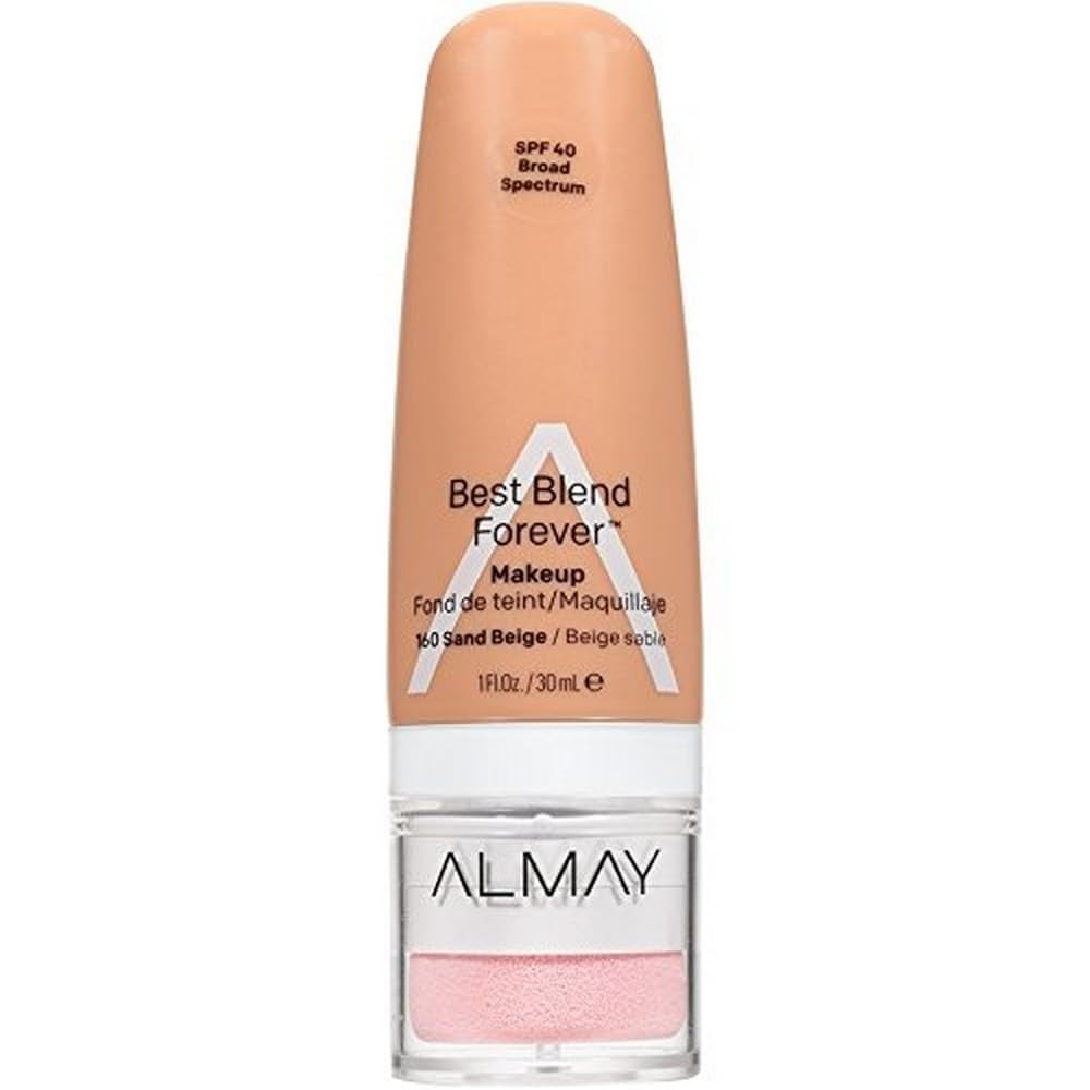 Almay Best Blend Forever Foundation, Sand Beige, 1 fl. oz, SPF 40 Broad Spectrum