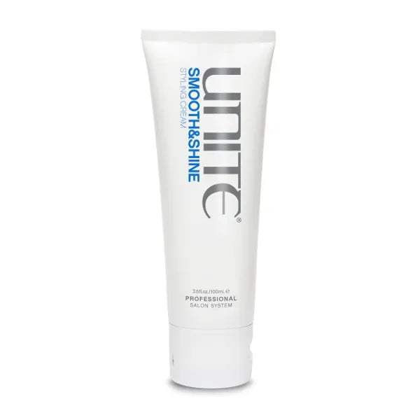 UNITE Hair Smooth & Shine Cream, Smoothing Styling Cream to Control Frizz & Add Brilliant Shine – Seals Ends & Reduces Blow-Dry Time, UV & Thermal Protection – 3.5 Oz