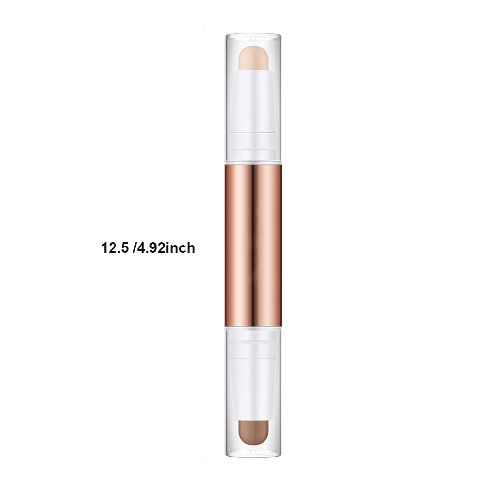 Women Facial Make Up Double-Headed Stick Portable Highlighter Shadow Bronzers Contouring Cosmetics for Professional, Type 1