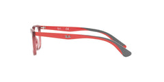 Ray-Ban Junior Vista Men's 0RY1586 Optical Frames, Color: Transparent Red, Size: 47