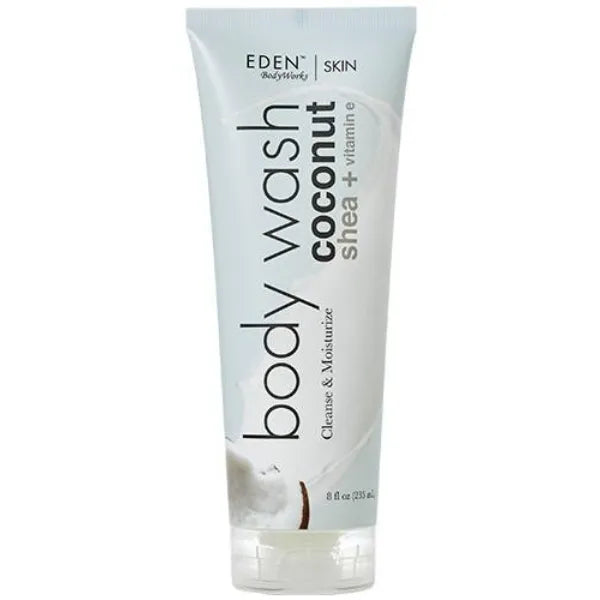EDEN BodyWorks Coconut Shea Body Wash Gently Cleanse, Heal & Moisturize Skin Fresh Scent 8 oz