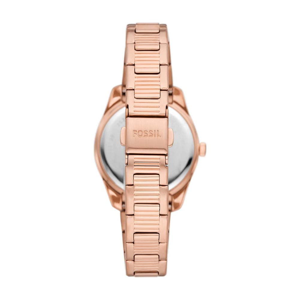 Fossil Scarlette Three-Hand Day-Date Rose Gold-Tone Stainless Steel Watch - ES5200