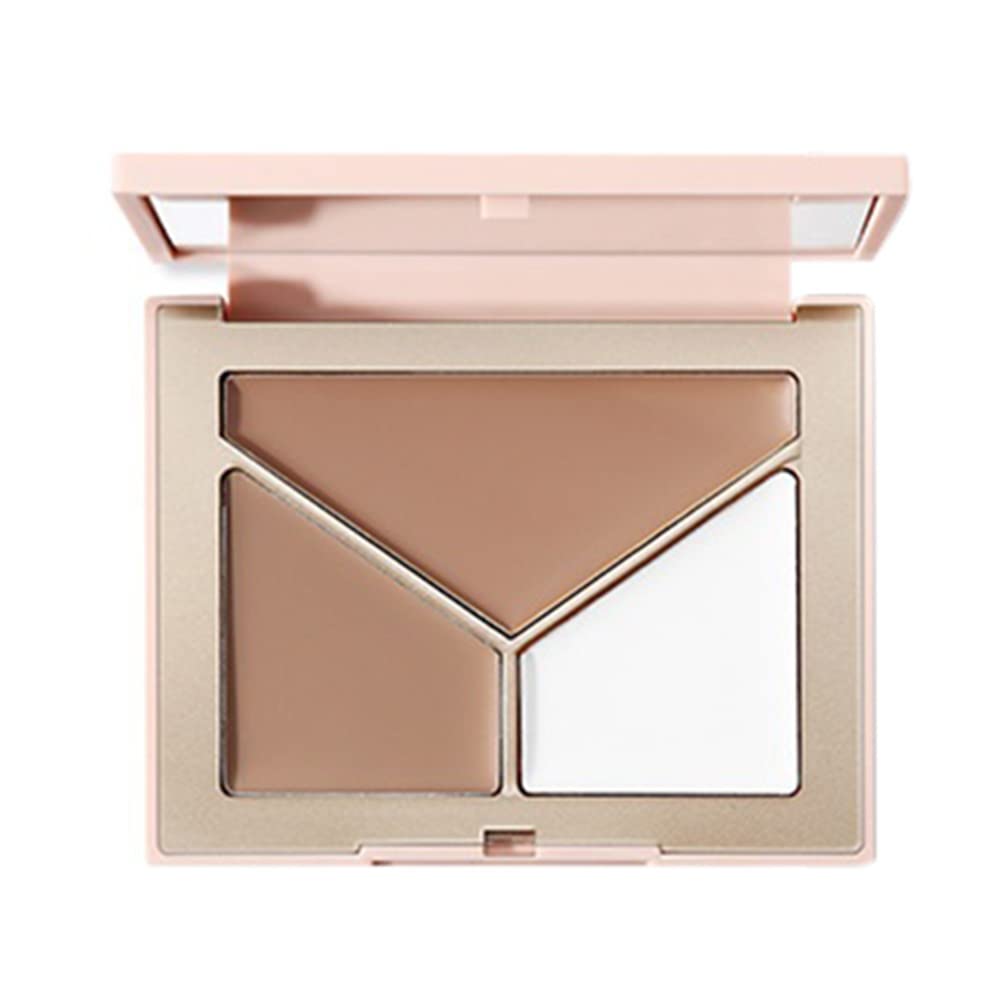 NLLNT Soft Compact Bronzing Matt Powder 3D Makeup V-Shaped Face Contour Shading Bronzers Palette