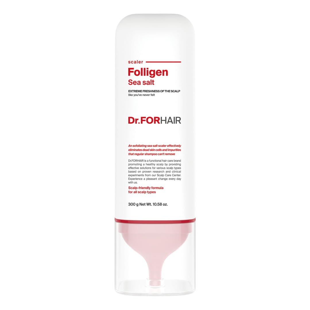 Dr.FORHAIR Folligen Sea Salt Scaler | Scalp Keratin Deep Cleansing, Scalp Exfoliation, Eliminates Sebum, Impurities, Odor, Nourish and Freshen, Hair Strengthening - 300 ml/10.58 oz.