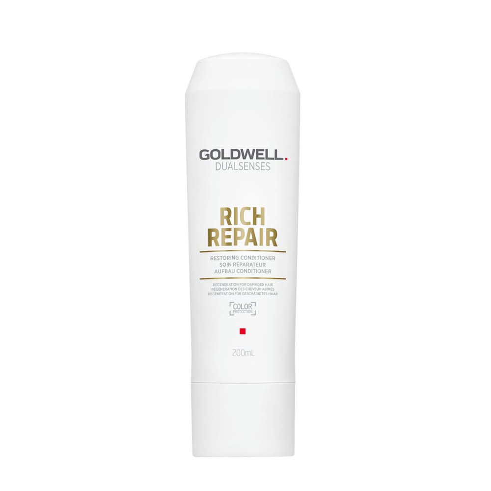 Goldwell Dualsenses Rich Repair Restoring Conditioner, Repairs damaged hair, moisturizes, and adds volume - 200 Ml