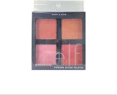 e.l.f. Cosmetics Powder Blush Palette, Four Blush Shades for Beautiful, Long-Lasting Pigment, Light