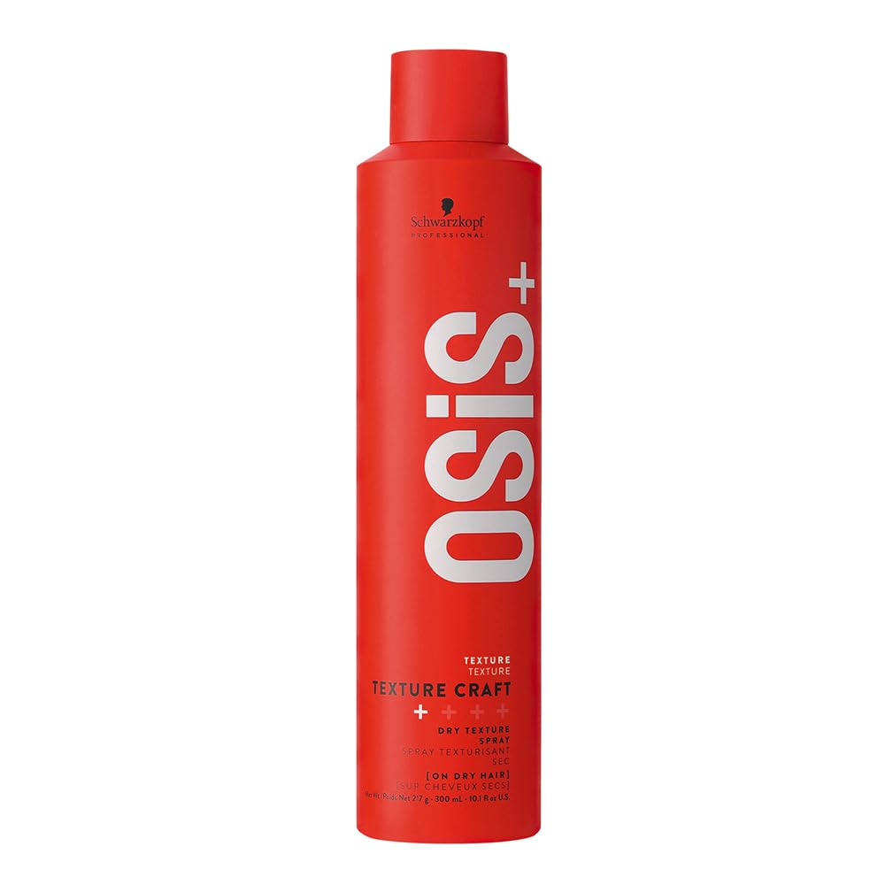 Schwarzkopf Professional Oasis Texture Craft Dry Texture Styling Spray - Non-Crunchy Hairspray with Natural Shine - Vegan | Smooth Dry Spray | Flexible Hold | 300ml