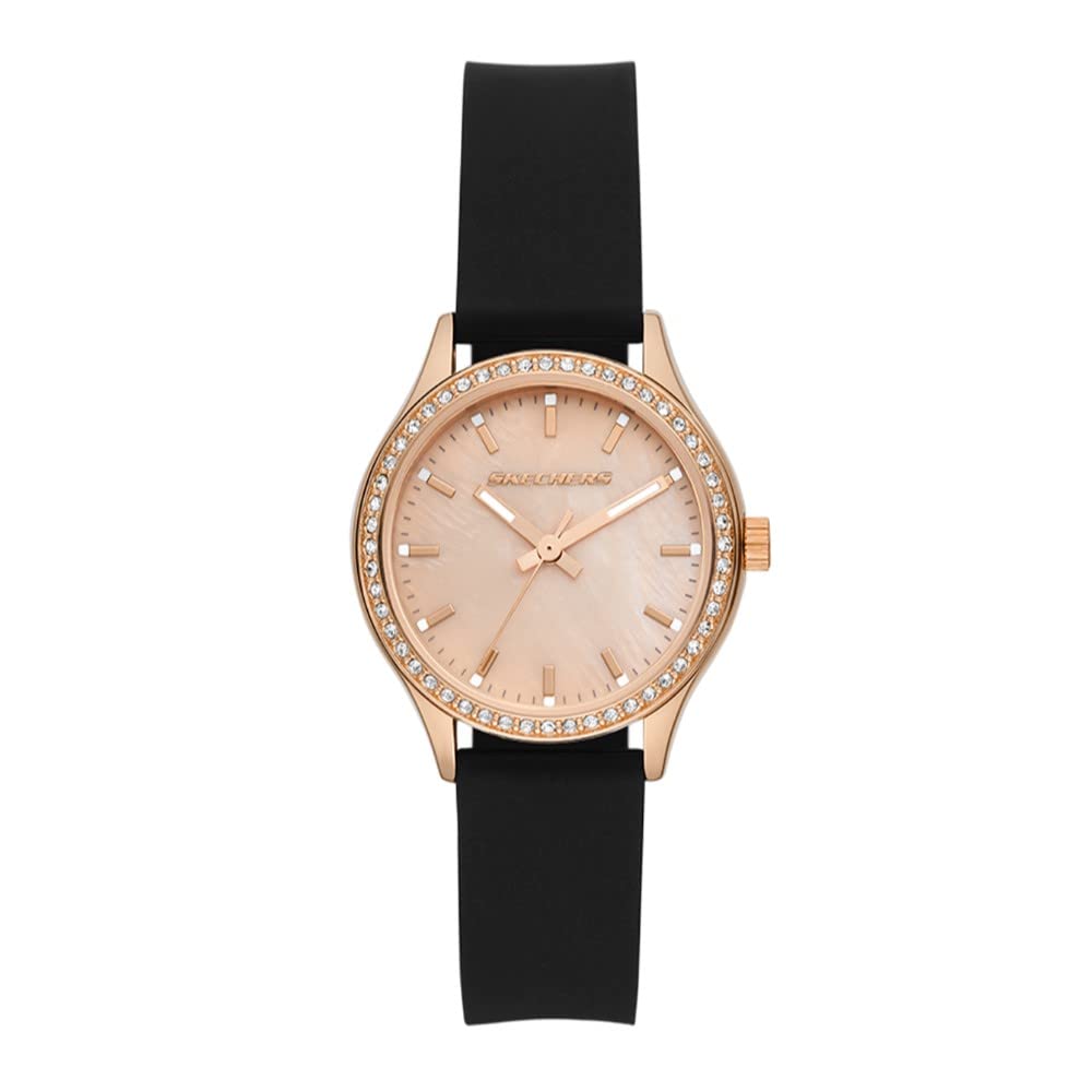 Skechers Women's Watch and Stackable Bracelet Gift Set - Starline Black