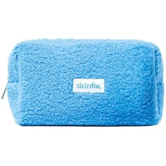 Skinfix Large Blue Sherpa Make Up Case Cosmetic Bag