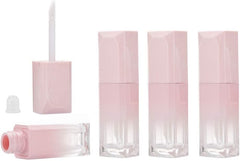 10 Packs 5ml Gradient Pink Lip Gloss Tubes Vials Empty Refillable Lip Balm Bottles Container Lip Glaze Tube with Wand Lip Oil Pipe Vials DIY Makeup Lipstick Tubes Holder Cosmetic Pot for Women Girl