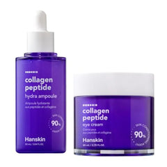 Hanskin Collagen Peptide Hydration Duo Serum & Eye Cream Moisturizing & Nourishing Skincare Set for Dry & Dehydrated Skin Korean Skincare, K Beauty Bundle