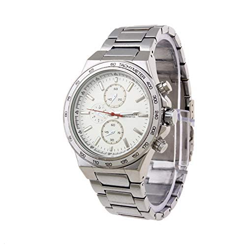 Curren Men's White Dile Stainless Steel Watch 8011 - Silver