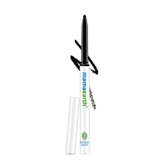 Mamaearth Long Stay Kajal Black Retractable Waterproof, with Vitamin C & Chamomile, Charcoal Black, Matte Finish